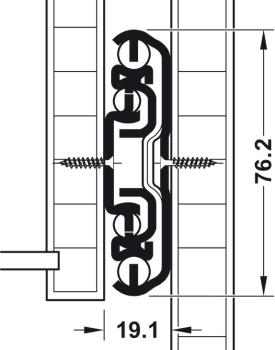 Schubladenführung bis 325kg, Vollauszug, Stahl, seitliche Montage